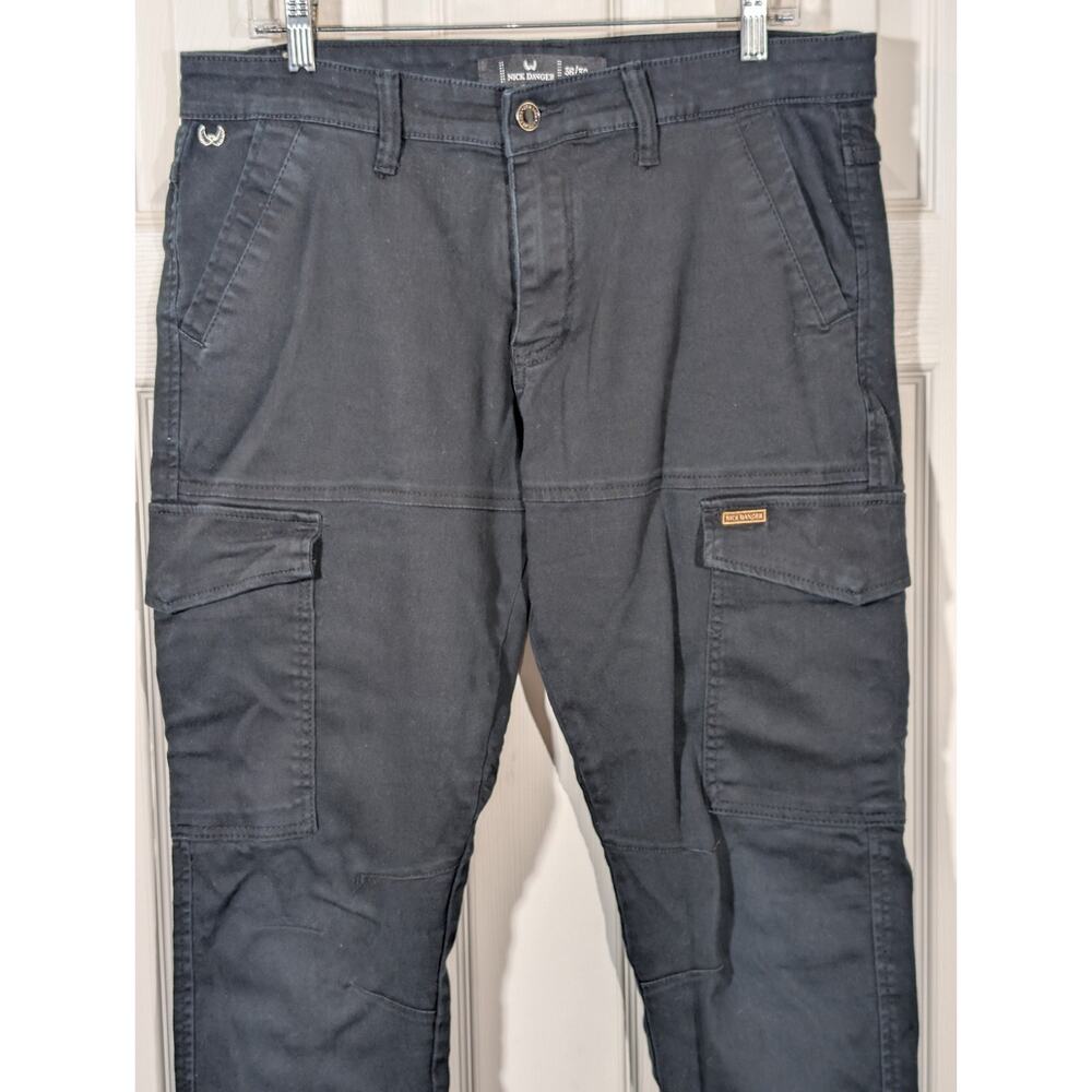 Nick Danger Pants Mens 36x30 Black Cargo Relaxed Fit Utility - Picture 2 of 16